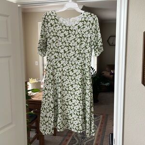 Roolee Green Floral Dress